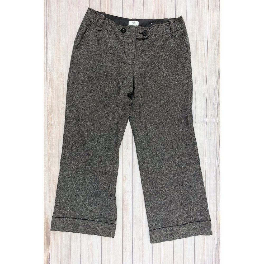 LOFT Gray/Black Marisa Pants Size 14